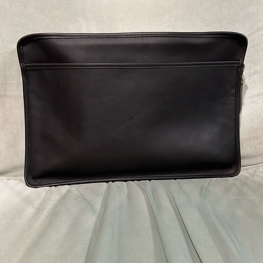 Vintage Coach 5225 black leather document bag/lap top case. Made in USA